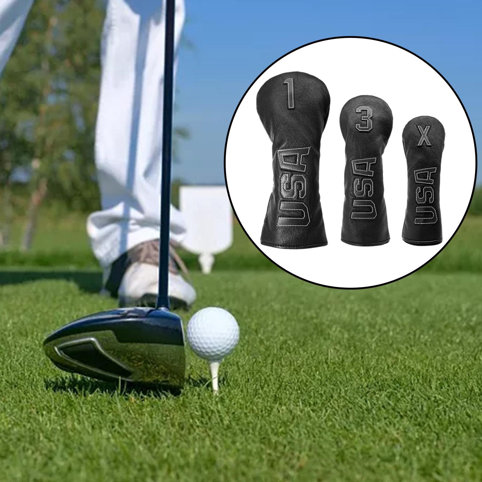 PU Golf Head Cover for Fairway Woods Protector Case Club Headcover