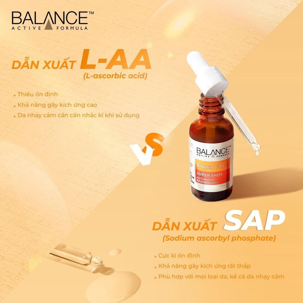 Tinh chất sáng da, mờ thâm Balance Active Formula 12% Vitamin C Supershot 30ML