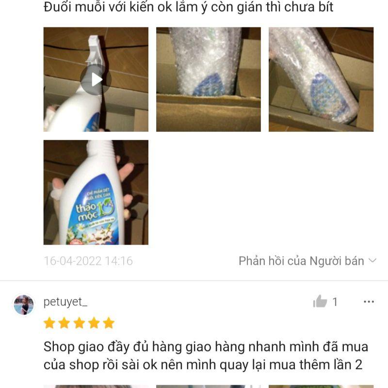 Bình Xịt Diệt Muỗi Kiến Gián Mối Sinh Học THẢO MỘC 10S Chai 500ml