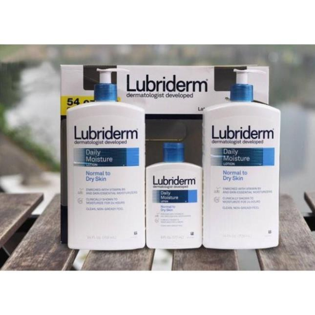 Set 3 chai sữa dưỡng thể LUBRIDERM DAILY MOISTURE LOTION
