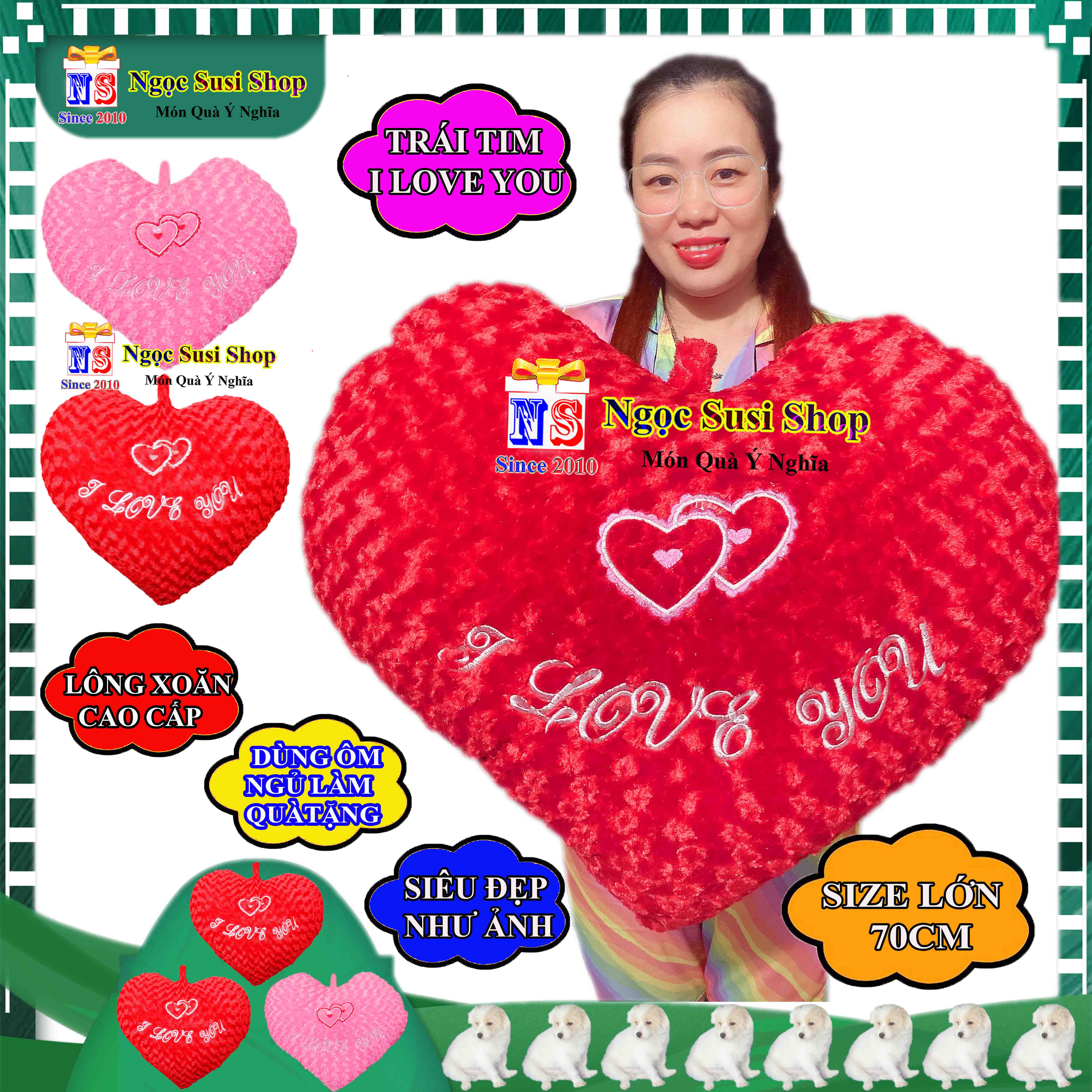 THÚ BÔNG GỐI TRÁI TIM I LOVE YOU SIÊU ĐẸP ÔM NGỦ QUÀ TẶNG - GỐI ÔM TRÁI TIM CAO CẤP