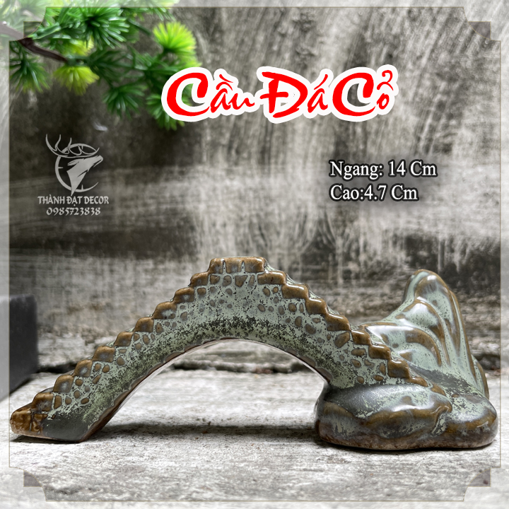 Mô Hình Cây Cầu Đá Cổ Trang Trí Tiểu Cảnh, Cây Bonsai, Cây Cảnh, Hòn Non Bộ, Hồ Thủy Sinh, Lũa