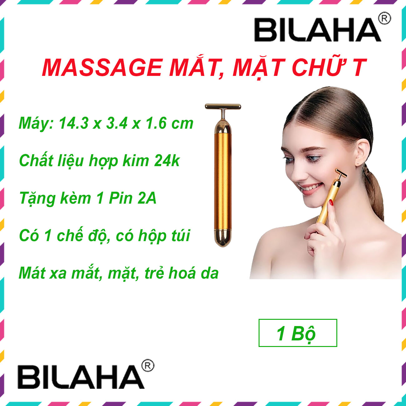 (Hàng Có Sẵn) Máy massage mặt nâng cơ (Nhận hàng 1-3 ngày) cây lăn mặt săn da mặt giảm nếp nhăn (Hàng Chính Hãng)