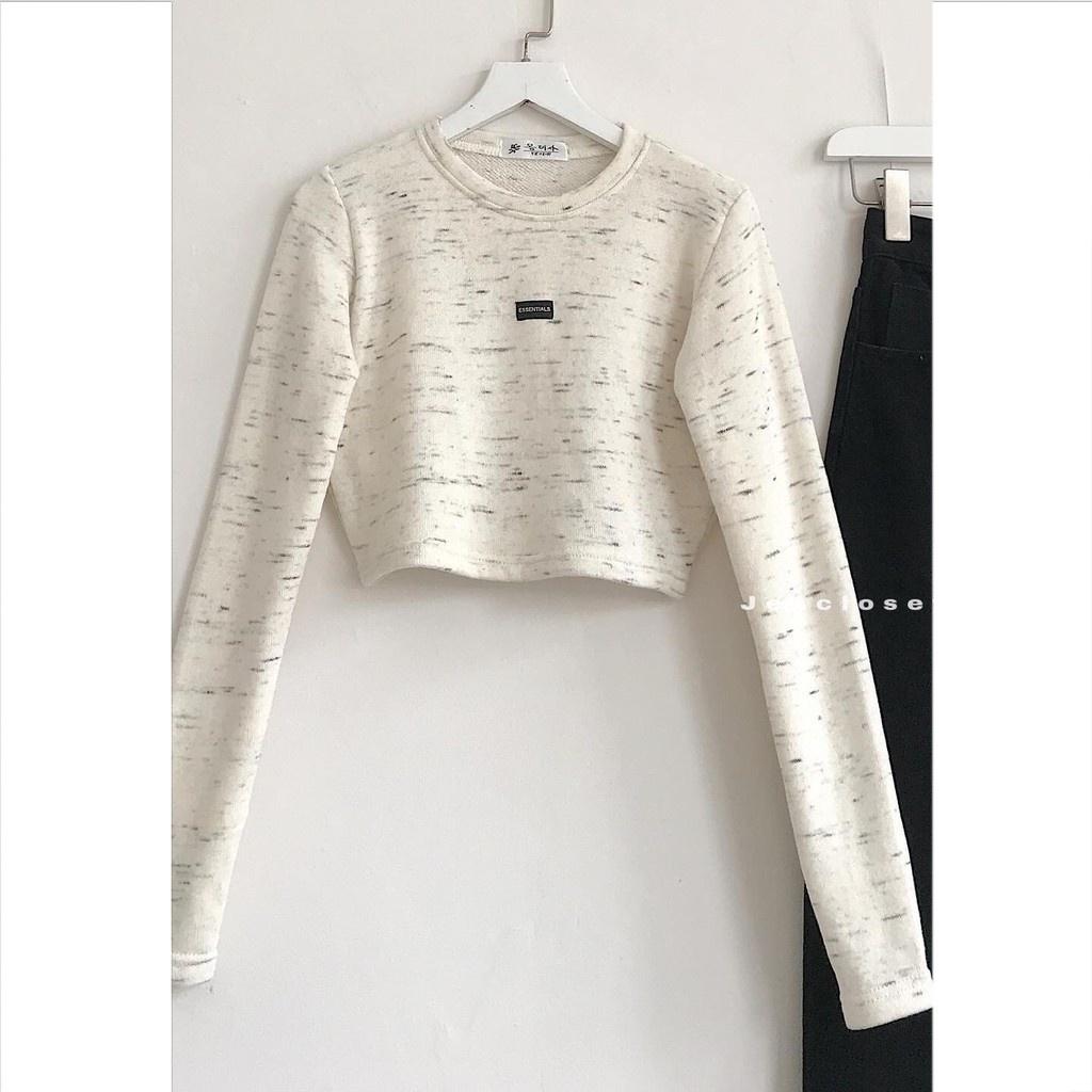 Áo Croptop Nữ GIDOL Tay Dài Chất Vải Dày Dặn Co Giãn Thiết Kế BasiC Dễ Phối Đồ-1928  ( Gous official)