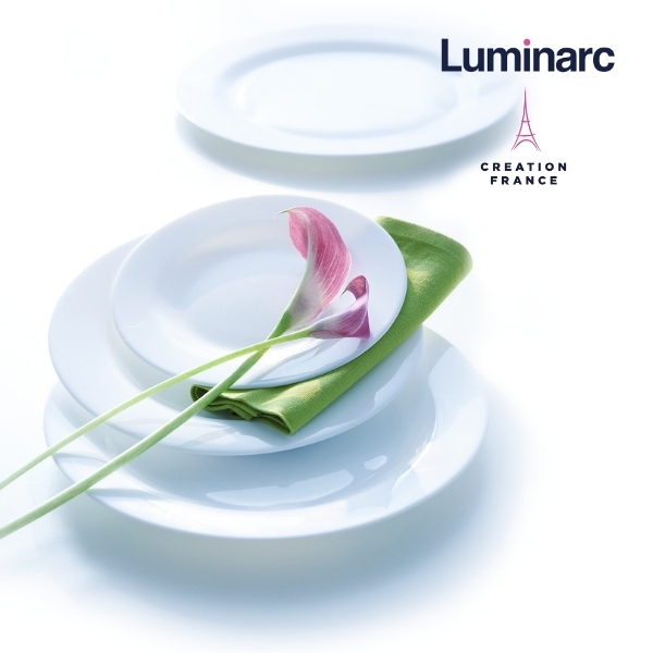 Bộ 6 Đĩa Thuỷ Tinh Luminarc Evolution Trắng 24cm - LUEV63375