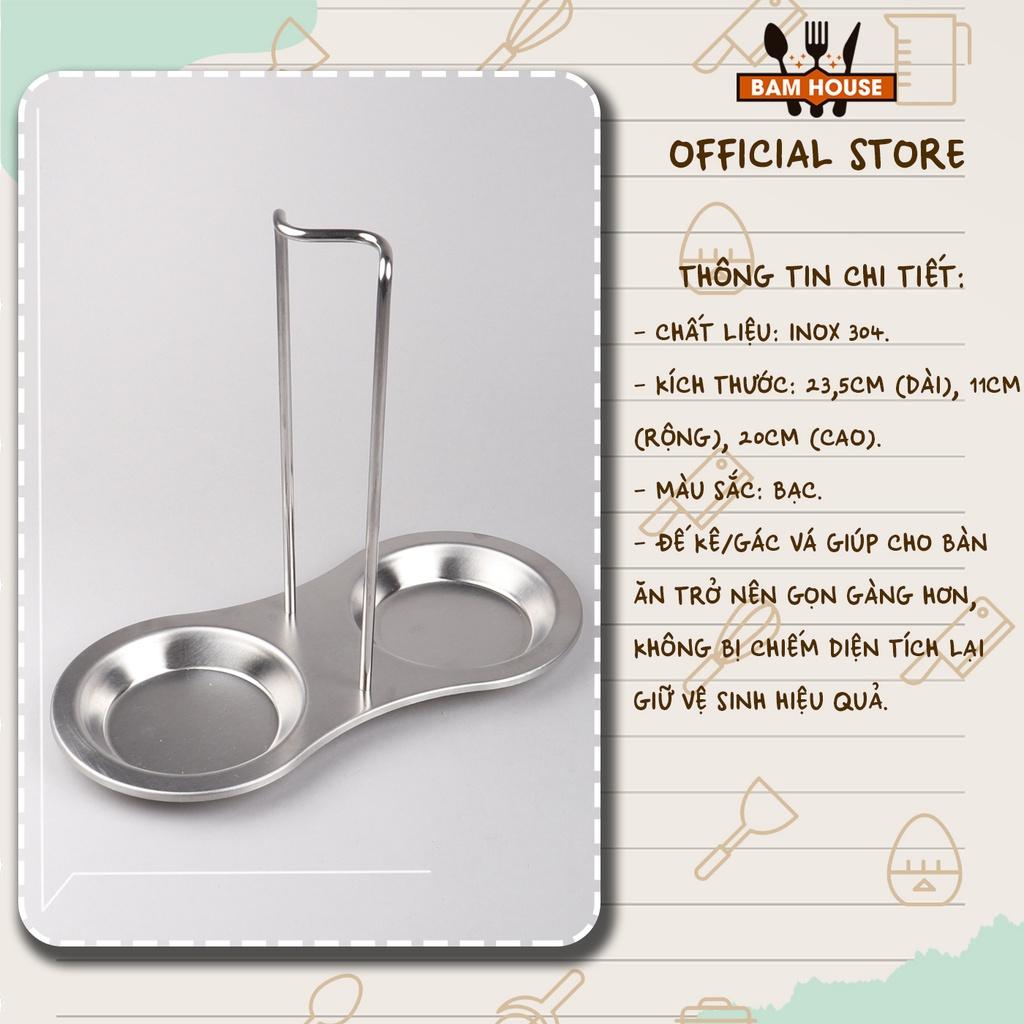 Đế kê vá đôi inox 304 Bam House thiết kế sang trọng hàng cao cấp DKV01 - Kê vá inox