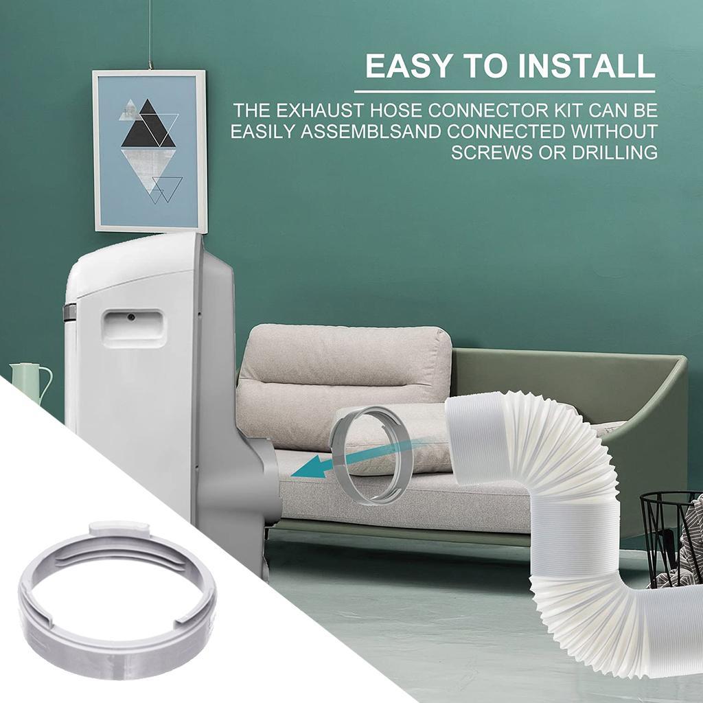 Exhaust Hose Interface Adapter Connector for  Air Conditioner Square