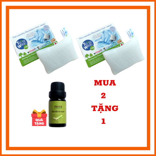 Combo 2 Túi Giặt Terra Wash +Mg Nhật Bản Tặng 1 Tinh Dầu Thiên Nhiên Sả Chanh 10ml