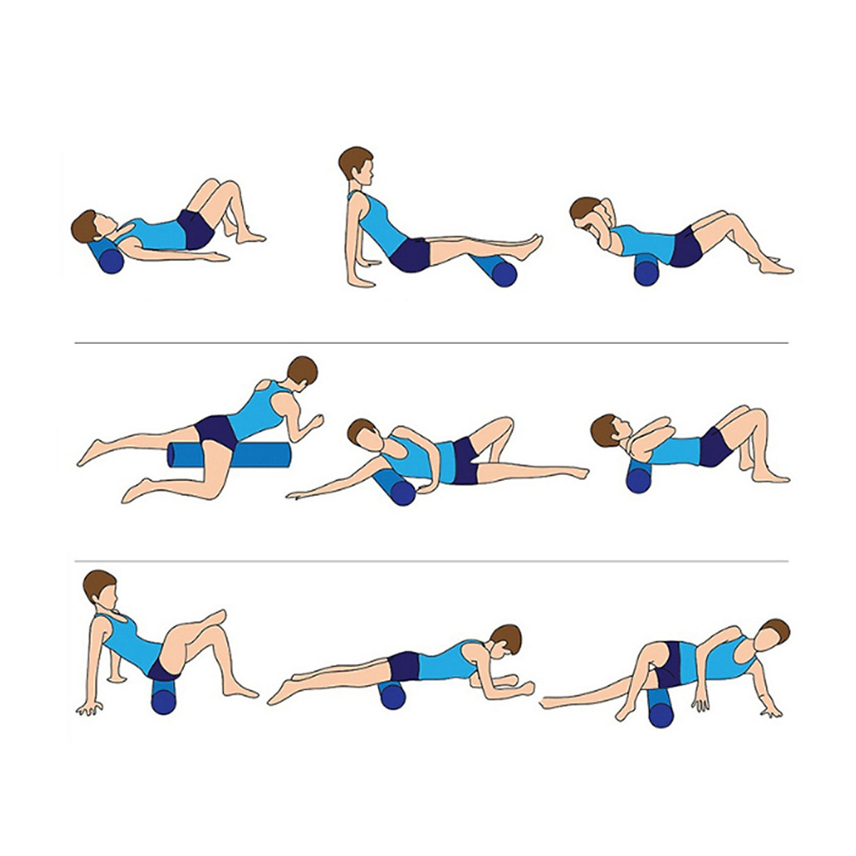 Foam Roller - Con lăn Matxa tập Gym, Yoga, giãn cơ - Hàng chính hãng dododios