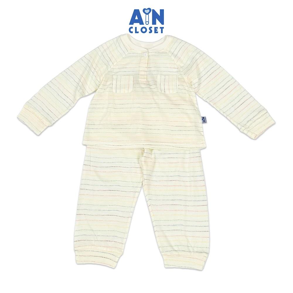 Bộ quần áo Dài bé trai họa tiết Nhí Trắng thun cotton - AICDBT0RRIV2 - AIN Closet