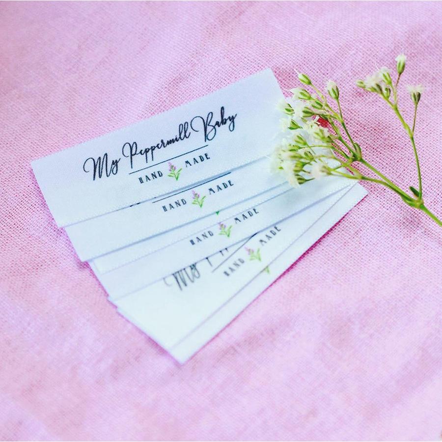 Nhãn mác quần áo_In theo khách hàng yêu cầu _Satin label_50pcs
