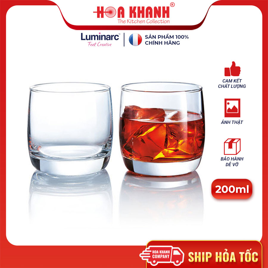 Ly Uống Nước Thủy Tinh Thấp Vigne 200ML & 310ML - G2572 & G2574 - Bộ 6 ly