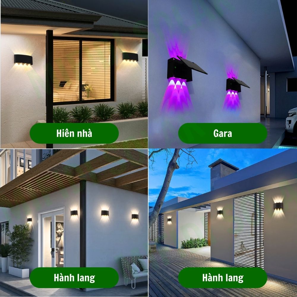 Đèn Led 7 Màu Dạng Gắn Tường MIFIDI Năng Lượng Mặt Trời DRT7M
