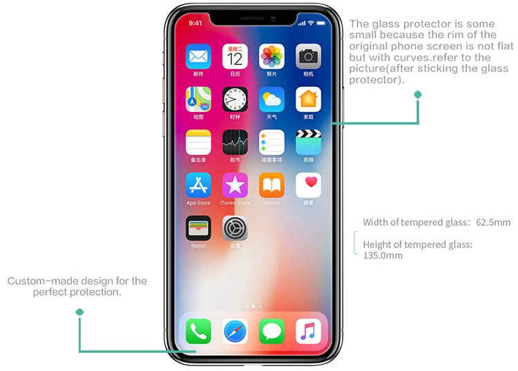 Kính Cường Lực Nillkin 9H+ PRO iPhone X - Hàng Chính Hãng