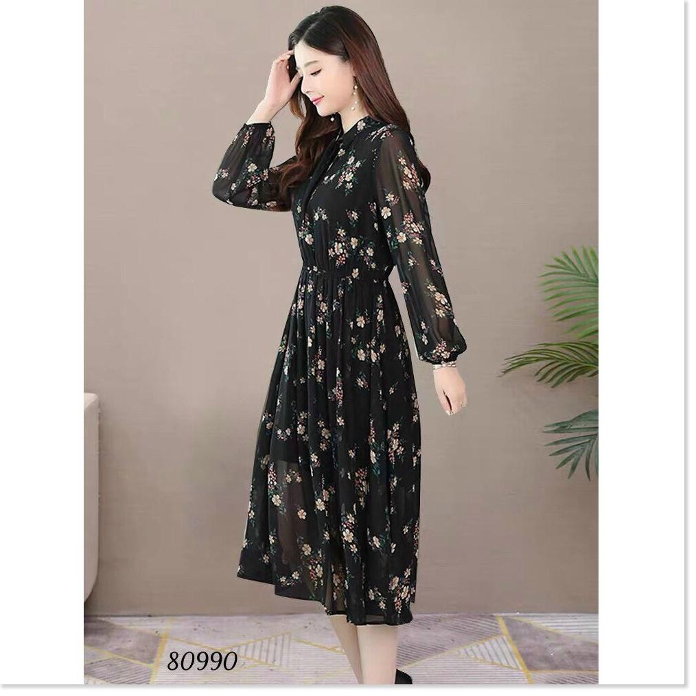 ĐẦM VOAN LỤA HOA DỰ TIỆC DÀNH CHO CÁC QUÝ CÔ KME FASHION