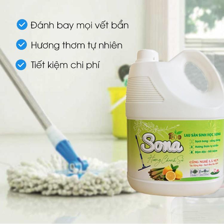 Nước Lau Sàn SoNa 3,6kg Hương Chanh Sả