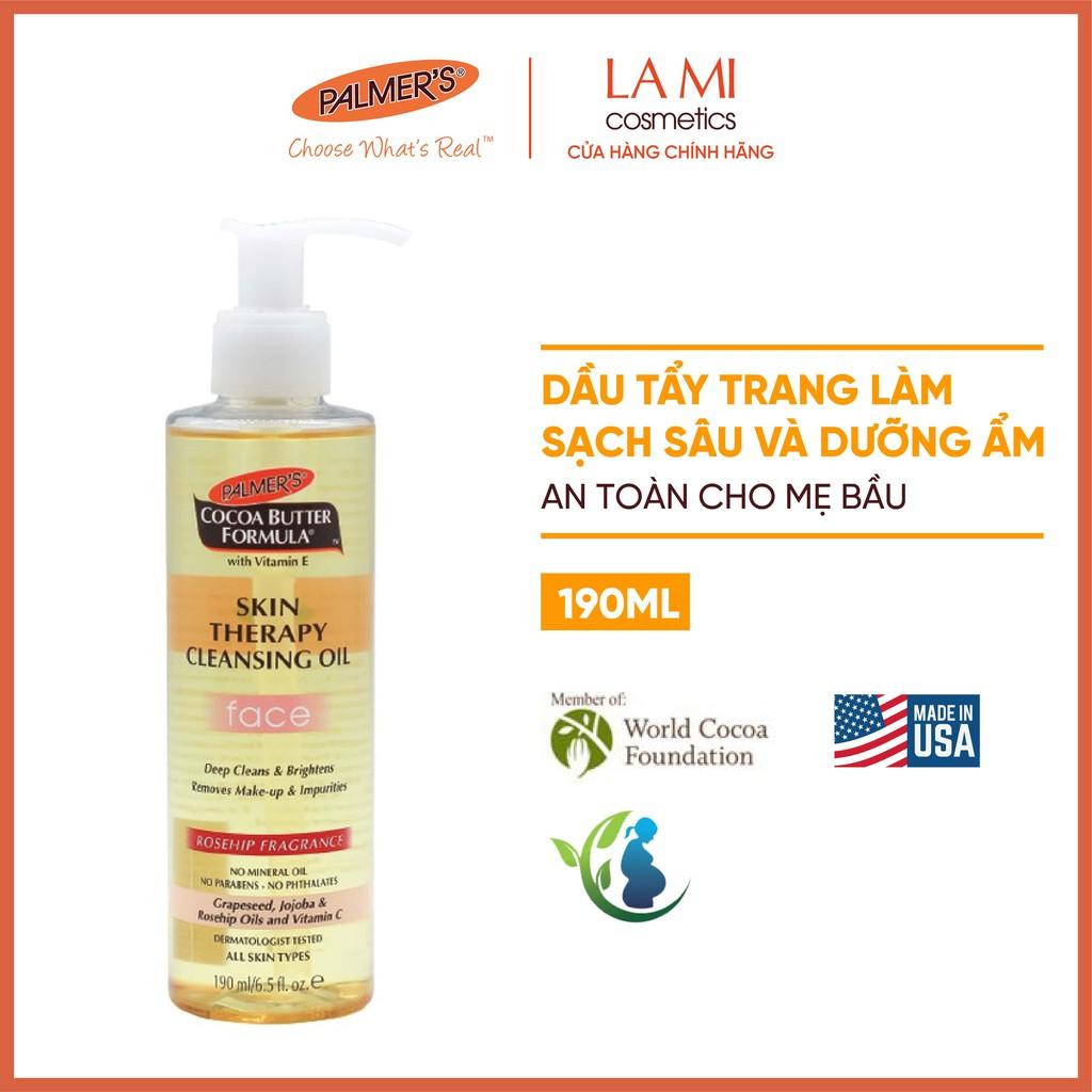 Dầu tẩy trang sạch sâu giữ ẩm Palmer's 190ml