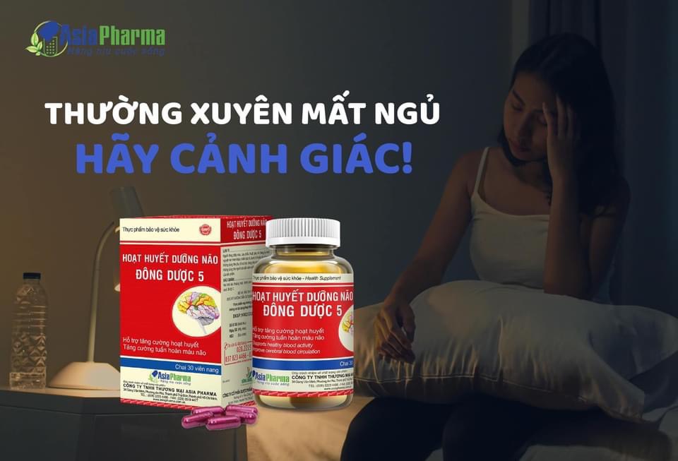 Viên uống hoạt huyết dưỡng não Đông Dược 5 Asia Pharma hỗ trợ thiểu năng tuần hoàn não - Hộp 30 viên