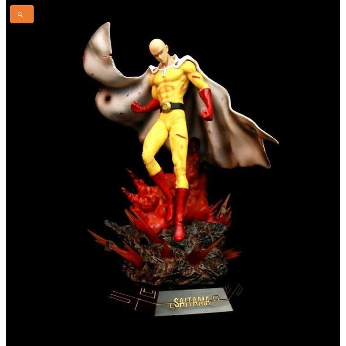 Mô hình Saitama chiến đấu lửa one punch man chất lượng cao 43cm