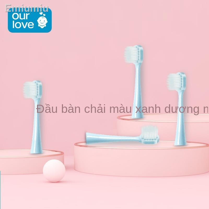 ▬﹊Làm sạch và thay thế đầu bàn chải lông mềm dành cho trẻ em 2-6-12 tuổi