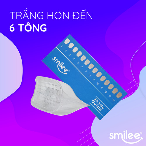 Bộ tẩy trắng răng tại nhà Smilee - Nhập khẩu USA - Làm trắng răng lên từ 3 - 6 tone chỉ với 20 phút - Đạt chuẩn ISO 22716:2007