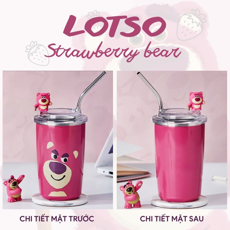 LY GẤU DÂU LOTSO SIÊU CƯNG 450ml