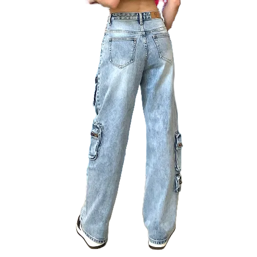 Quần Jean túi hộp cá tính SJS07_Quần bò túi hộp ống rộng dáng suông phong cách unisex hàng cao cấp, Samma Jeans