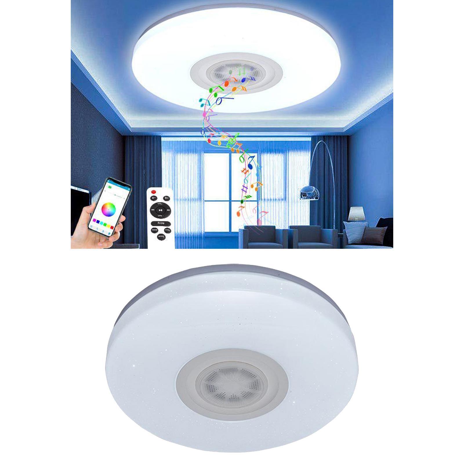 Home Modern LED Music Ceiling Light Bluetooth Speaker Smart APP Remote Control