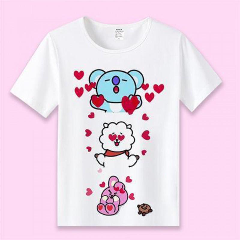 Áo BT21 BTS áo thun ngắn tay in hình BT21