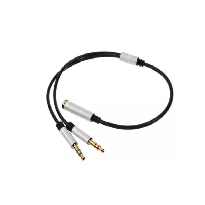 Dây chuyển 2 đầu 3.5 audio và Micro ra 1 đầu 3.5 cho PC laptop