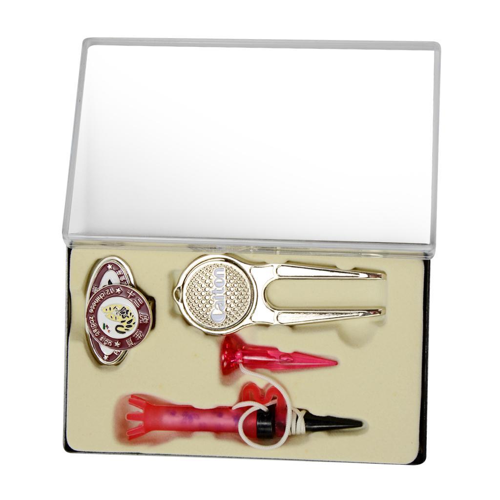 Golf Ball Marker Hat Clip Repair Tool Golf Tee Gift