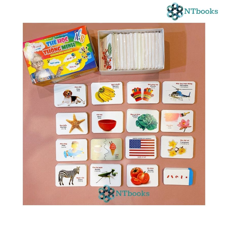 Bộ Thẻ học Thông minh - 416 Thẻ Flashcards Tiếng Anh - 16 Chủ đề mới nhất