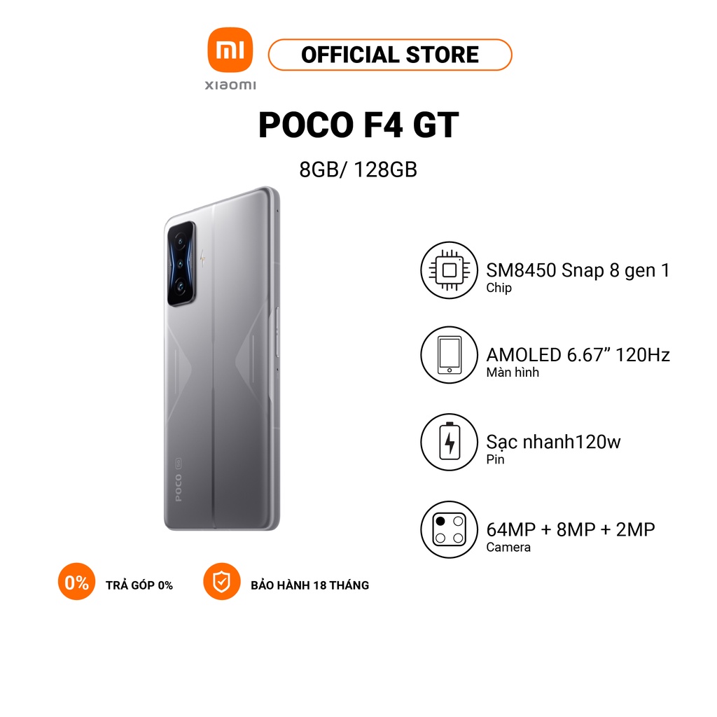 Điện thoại POCO F4 GT 8GB/128GB - Hàng chính hãng