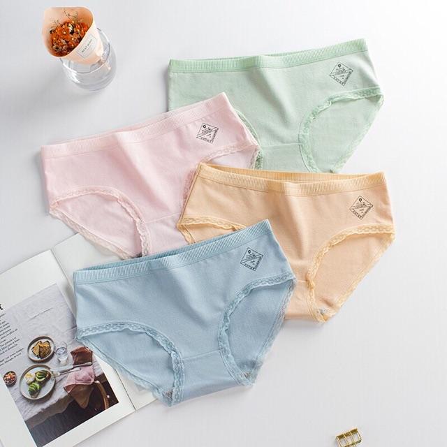 ComBo 5 Quần Lót Nữ Cotton Quần Lót Cao Cấp Cạp Sọc Xuất Nhật Q170-5