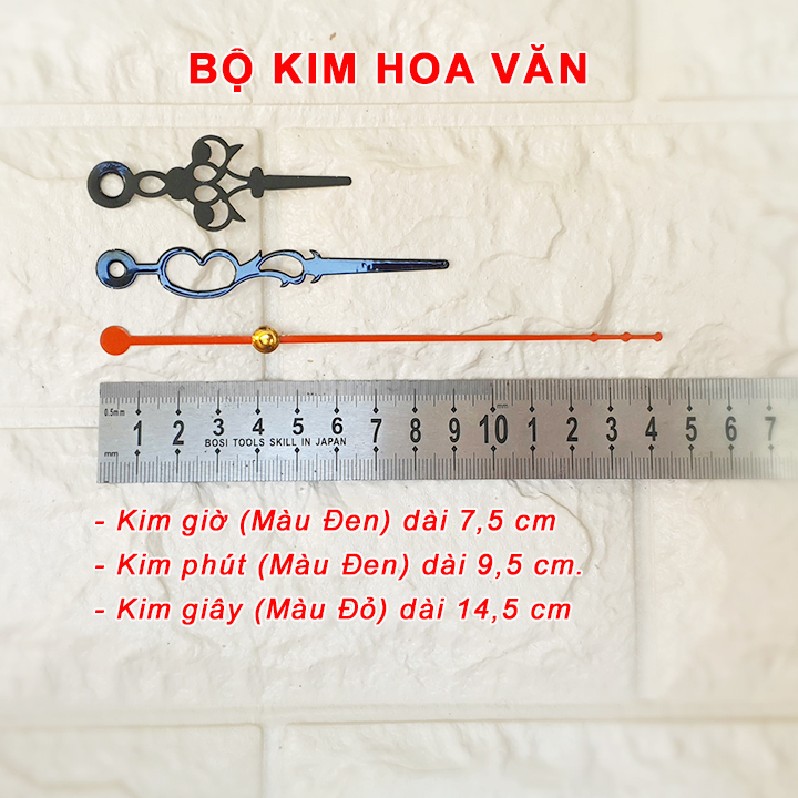 Máy Đồng Hồ Kim Trôi Cao Cấp Eastar + Bộ Kim Hoa Văn và Pin Toshiba