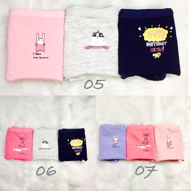 Set 03 quần lót cotton chống tràn nguyệt san