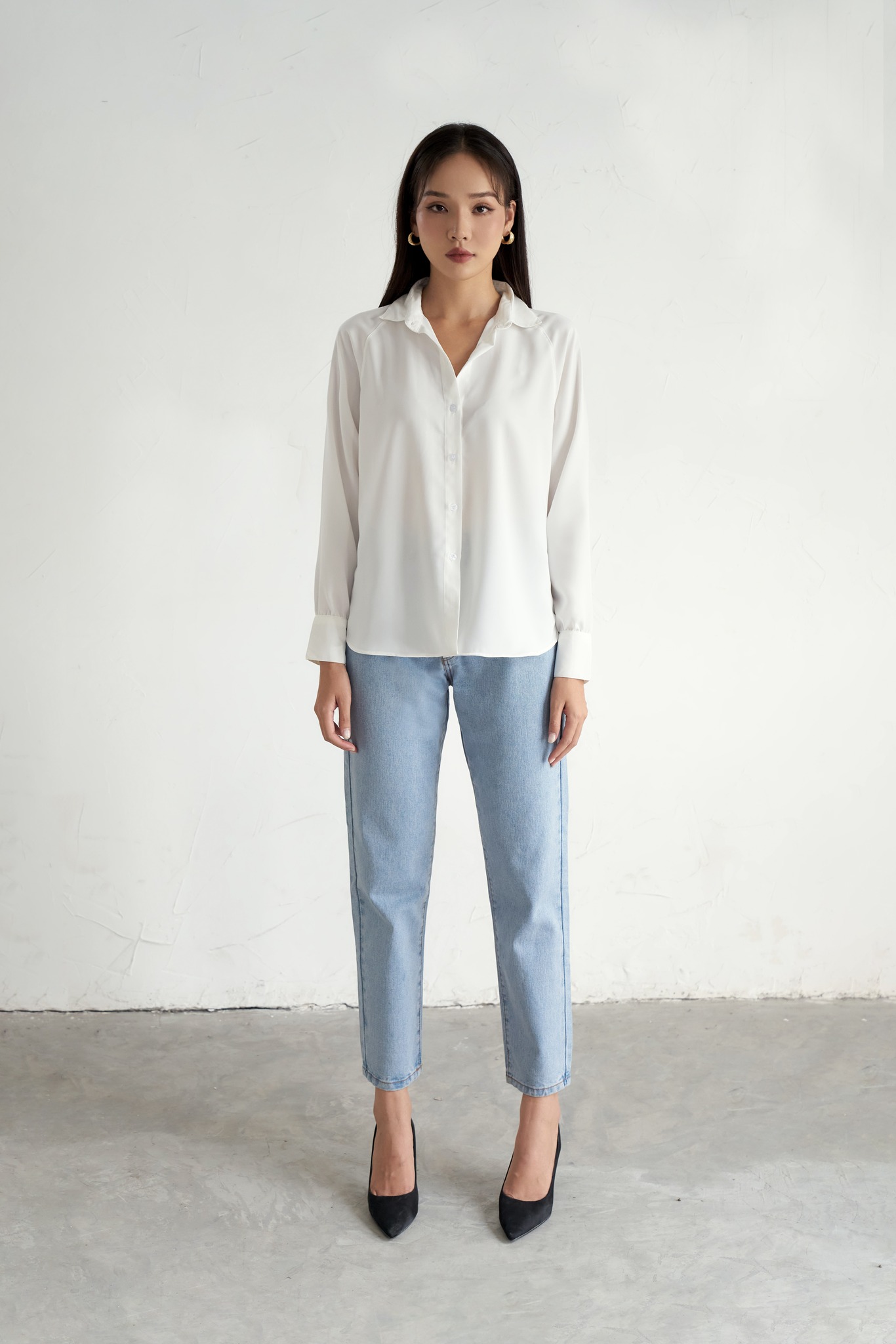 OLV - Áo sơ mi Classic Shirt in Cream