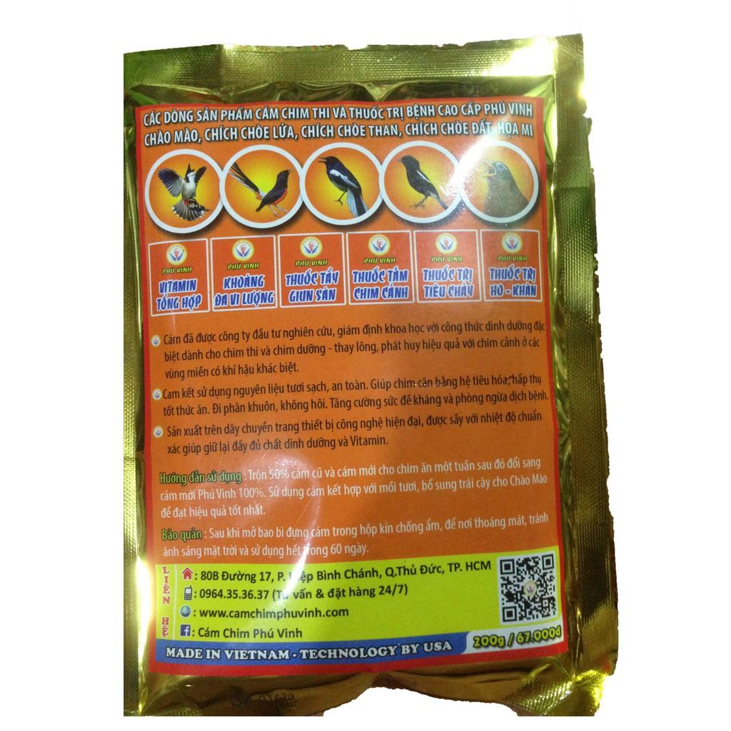 Cám Phú Vinh Chào Mào Căng Lửa 200g - Thức Ăn Chim