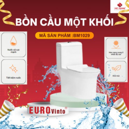 BỒN CẦU MỘT KHỐI EUROVINTO CAO CẤP MÃ BM1029