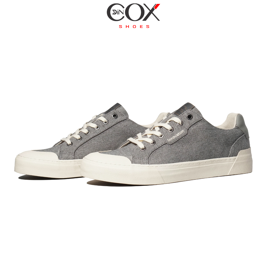 Giày Vải Sneaker Canvas Đế Bằng Nam DC30 Light Grey Dincox