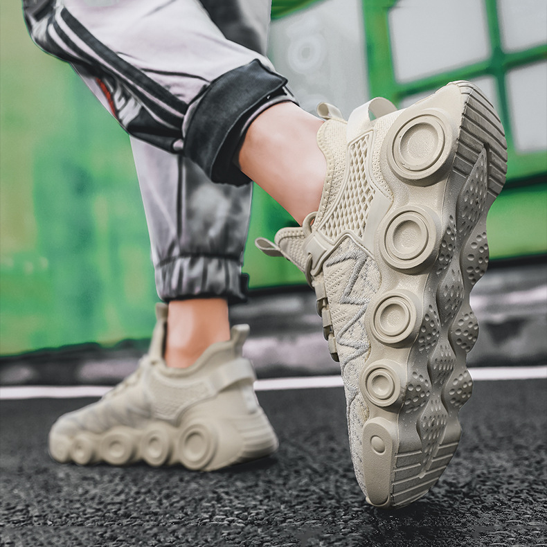 Giày Thể Thao Nam GEMI - Giày Sneaker Màu Kaki - Đen, Giày Thể Thao Phù Hợp Mọi Lứa Tuổi, Ôm Chân - G5125