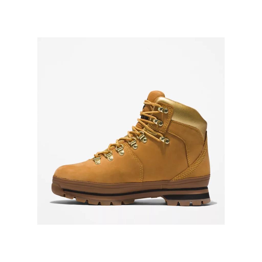 Timber.land Euro Hiker Waterproof Hiking Boots, Boots da nam nữ chống nước, giày da dã ngoại cao cấp màu Wheat Nubuck/Gold