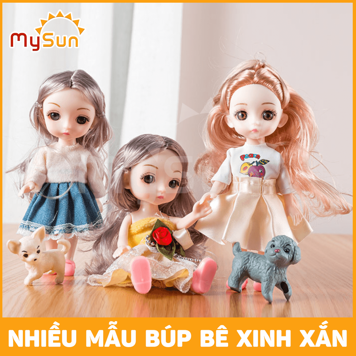 Bộ đồ chơi ngôi nhà búp bê chibi dễ thương, công chúa baby có khớp trang điểm xinh đẹp, nấu ăn cho bé gái giá rẻ