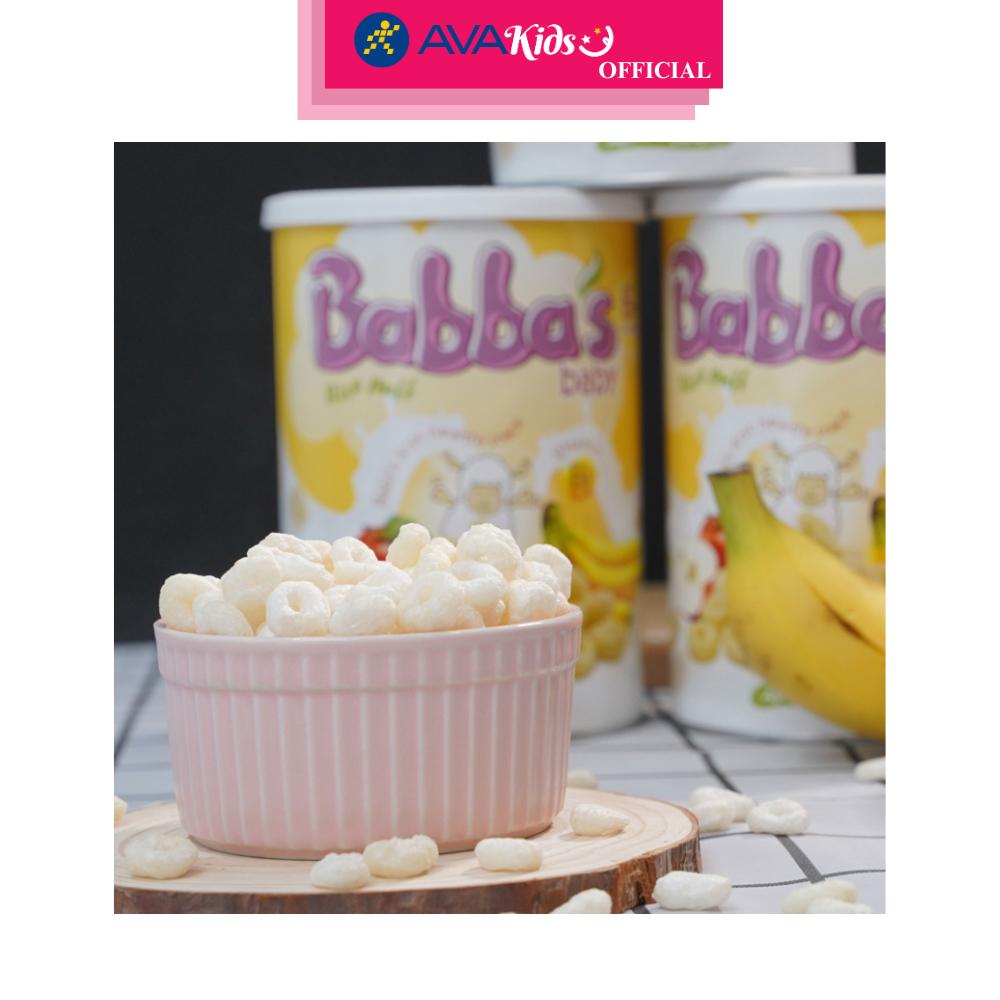 Bánh gạo ăn dặm Babba's Baby vị táo, chuối lon 45g (từ 6 tháng) - Hàng Chính Hãng