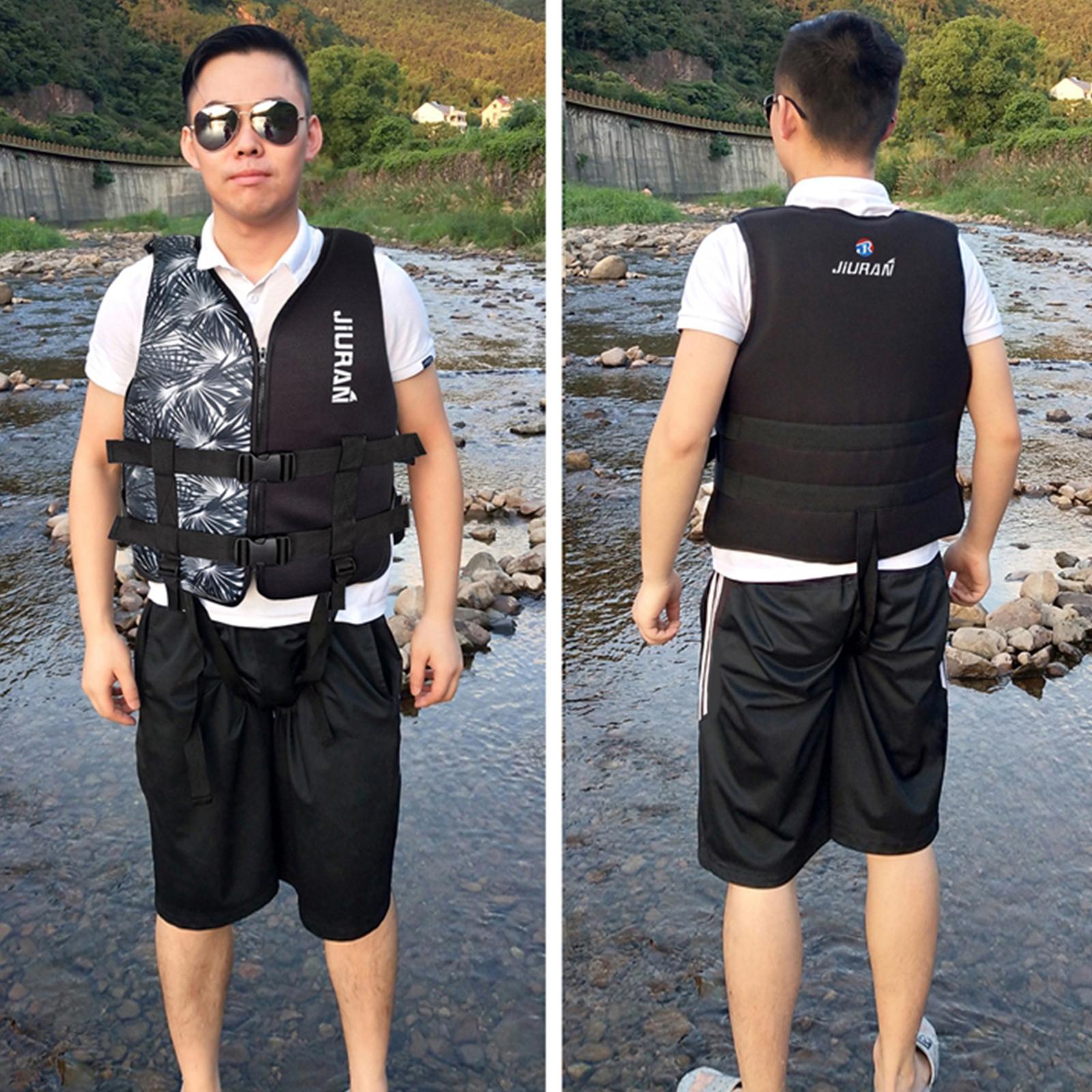 Adults Life Jacket Vest Kayak Buoyancy Aid Safe Sailing Watersport Black XS