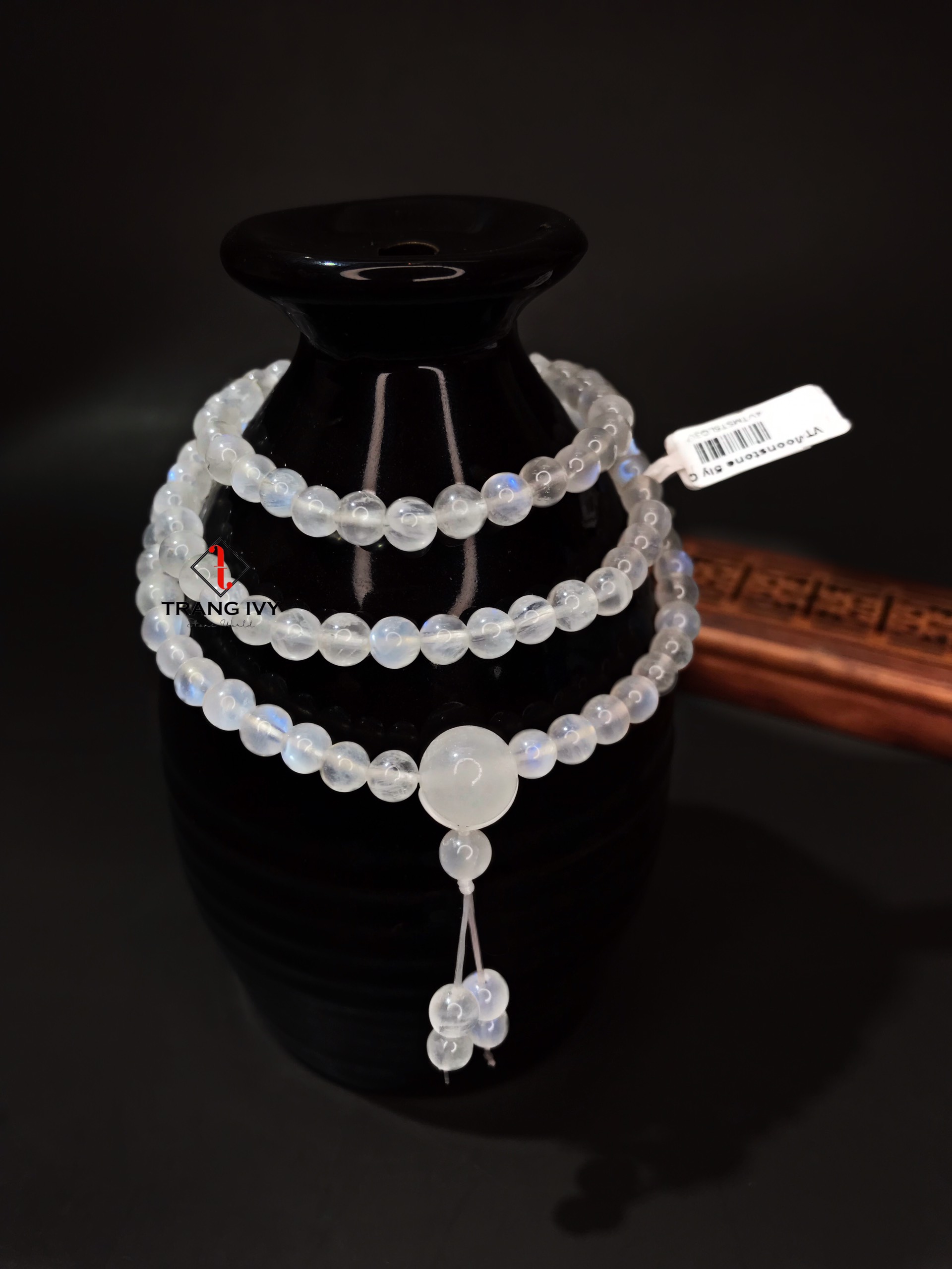 Vòng tay Moonstone mix chuôi hồ lô