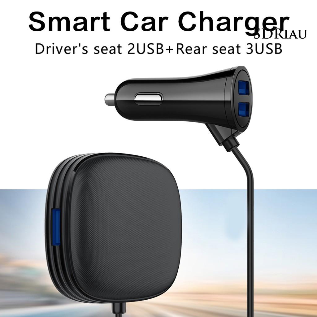 Ổ Cắm Sạc Trên Xe Hơi 5 Cổng Usb Cho Điện Thoại Thông Minh