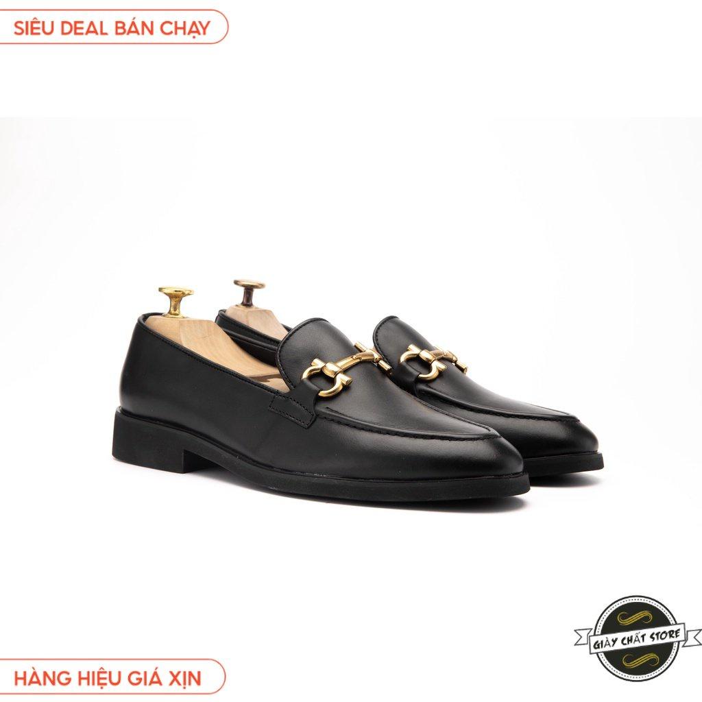 Giày Lười Nam Công Sở XOĂN SHOP Da Pu Pu Size 38 Đến 43 Màu Đen - G062