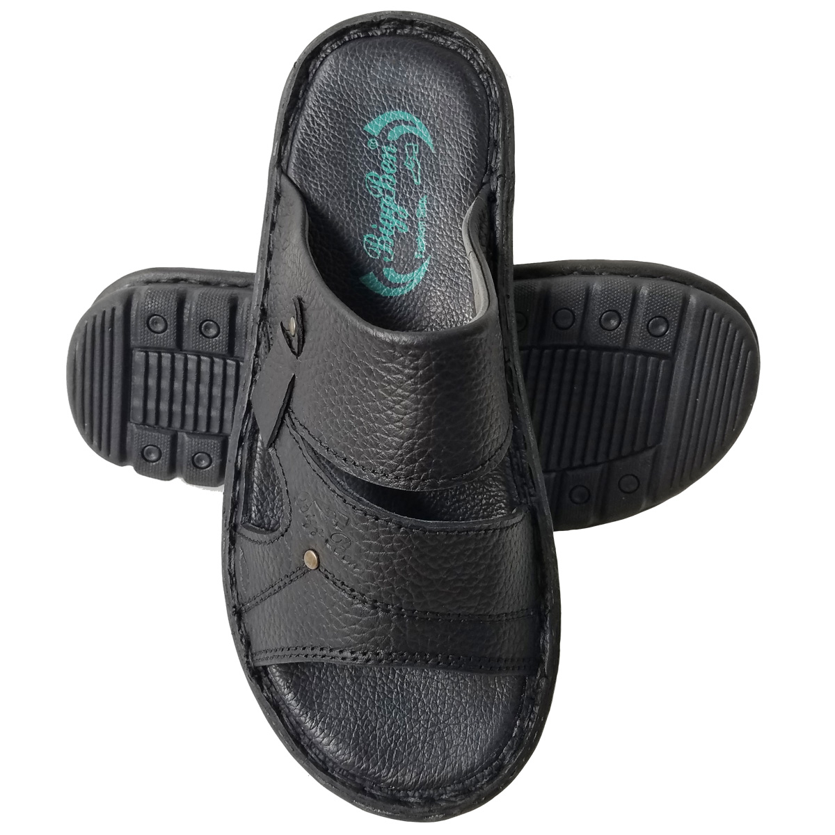 Dép Nam Quai Ngang BIGGBEN Da Bò Thật DN356