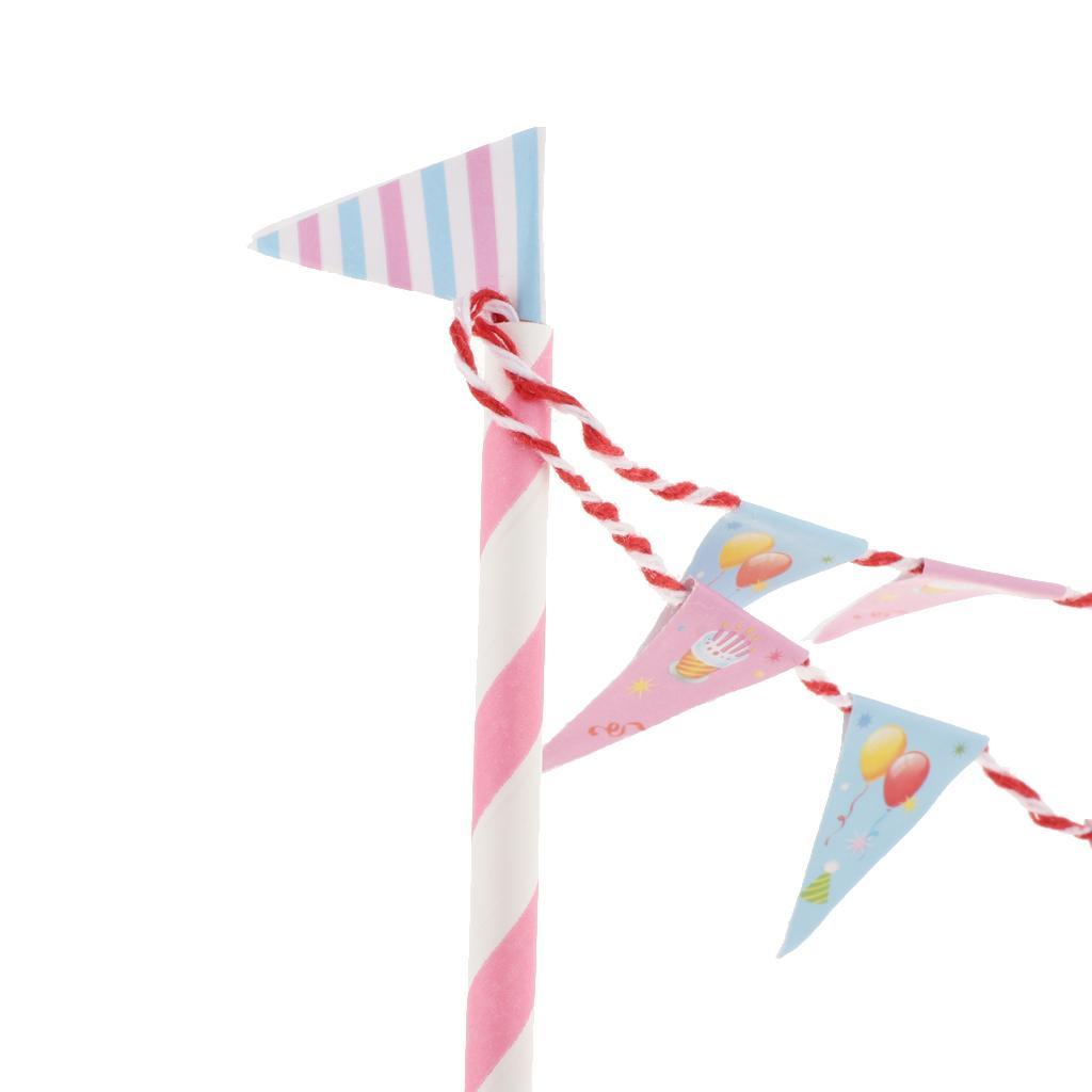5 Pieces Lovely Balloon Cake Topper Cake Banner Cupcake Picks Cake Wrapper